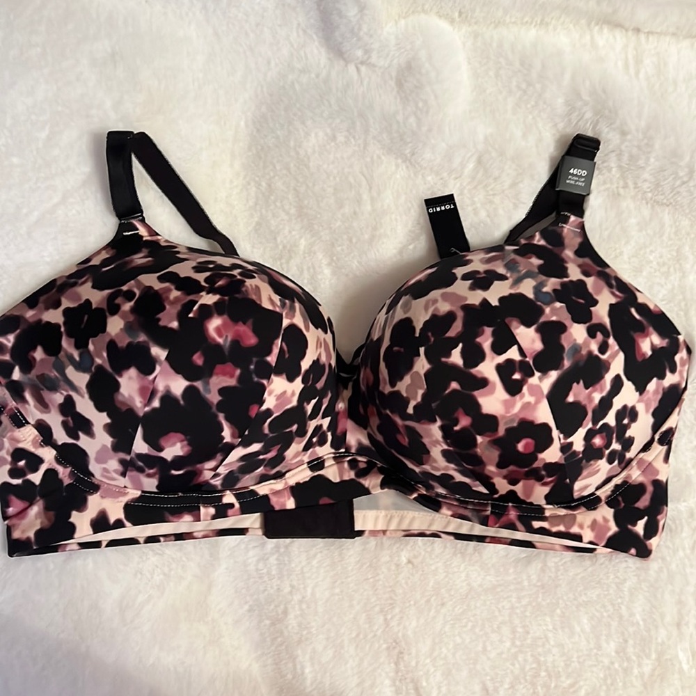 Torrid multi plaid padded push up wire free bra